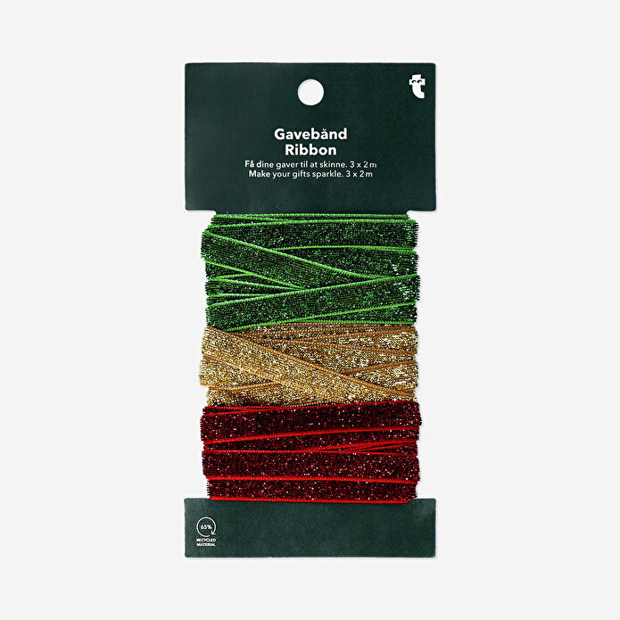 Flying Tiger Copenhagen 3'lü Parlak Kurdele Seti