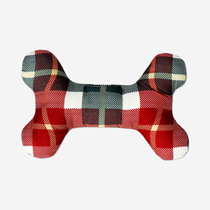 Flying Tiger Copenhagen Ekose Desenli Peluş Köpek Oyuncağı