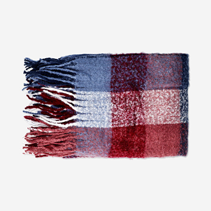 Flying Tiger Copenhagen Ekose Desenli Püsküllü Battaniye