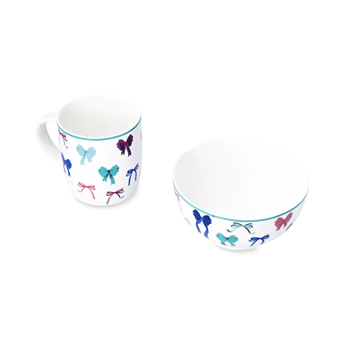 Flying Tiger Copenhagen Fiyonk Desenli Beyaz Kupa Seti