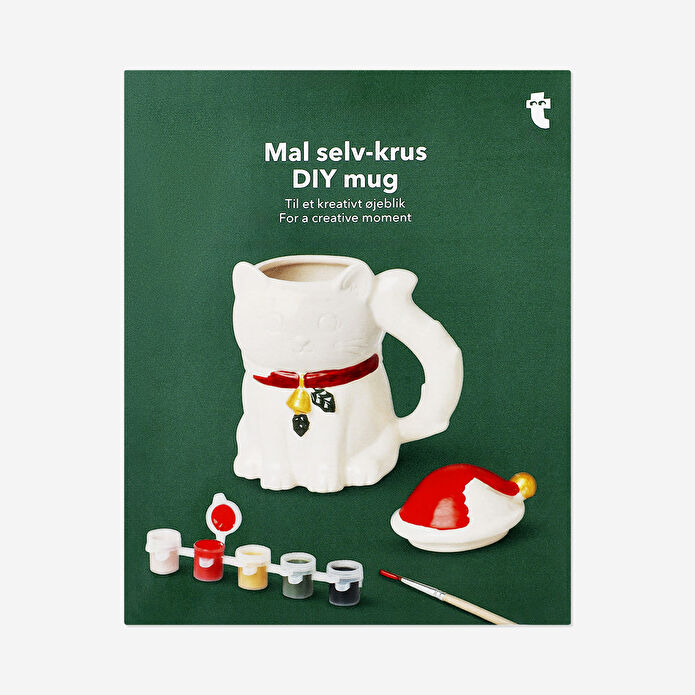 Flying Tiger Copenhagen Kendin Yap Seramik Kedi Şeklinde Kupa