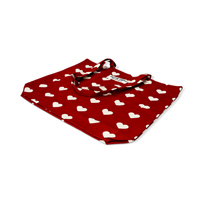 Flying Tiger Copenhagen Beyaz Kalpli Kırmızı Bez Çanta