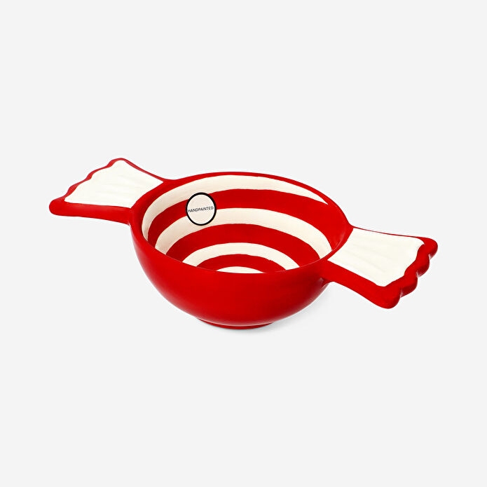 Flying Tiger Copenhagen Kırmızı Beyaz Orta Şeker Şekilli Kase