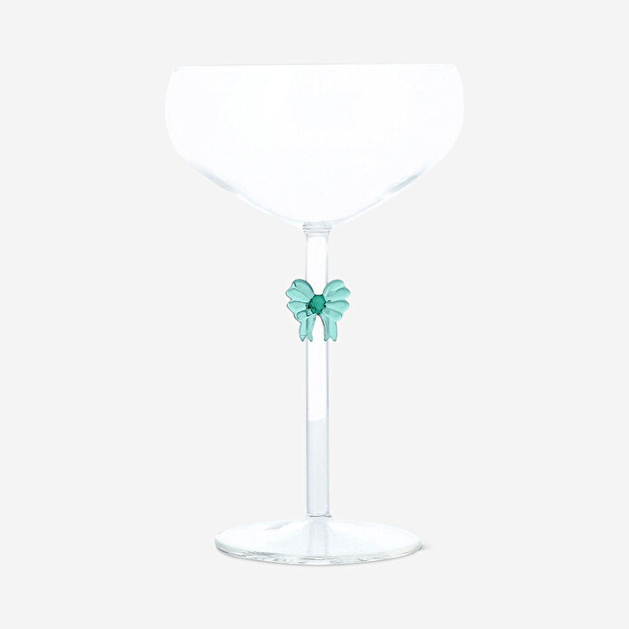 Flying Tiger Copenhagen Yeşil Fiyonk Detaylı Cam Kadeh