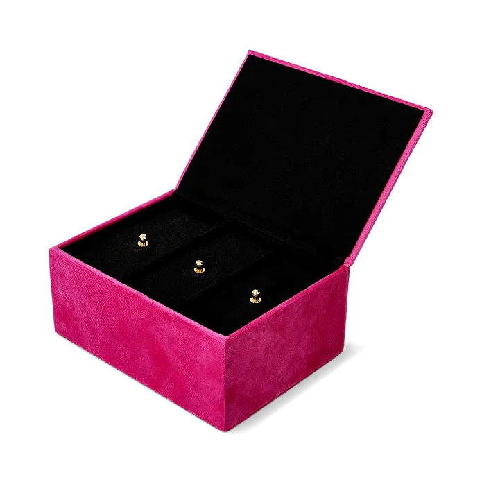 Flying Tiger Copenhagen Pembe Kadife Mücevher Kutusu