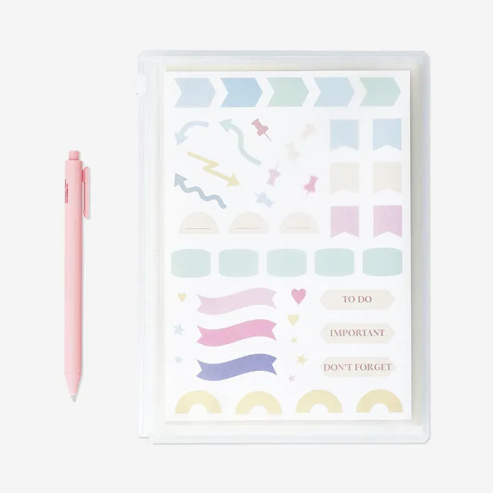 Flying Tiger Copenhagen Gül Detaylı Fermuarlı A5 Defter