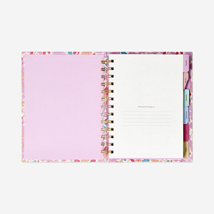 Flying Tiger Copenhagen Pembe Çiçekli Haftalık Planlayıcı B6