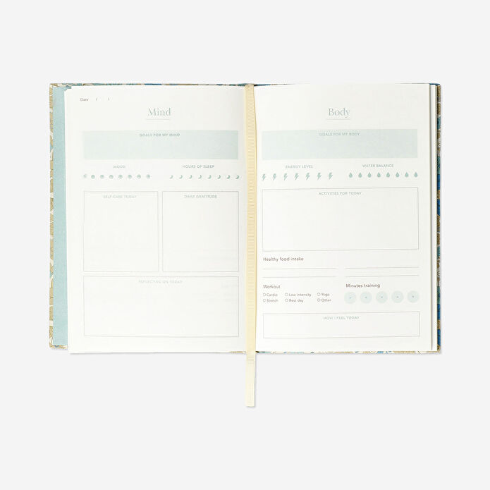 Flying Tiger Copenhagen Yeşil Çiçekli İyi Hal Günlüğü A5