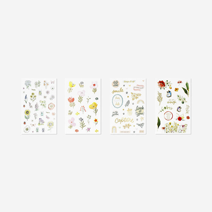 Flying Tiger Copenhagen Simli Çeşitli Temalı Sticker Seti