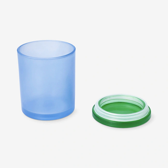 Flying Tiger Copenhagen Mavi Buzlu Cam Kavanoz