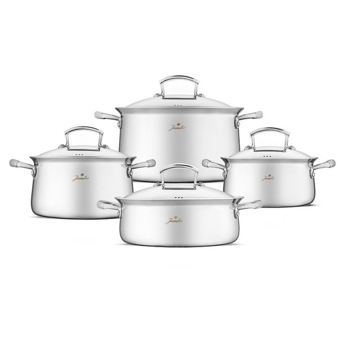 Jumbo Flame 5PLY 8 Parça Tencere Seti