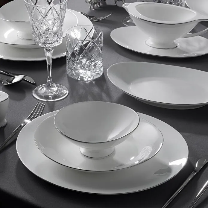 Jumbo Moon Platin 64 Parça 12 Kişilik Yemek Takımı