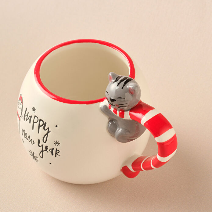 Karaca New Year Yılbaşı Cat Kupa 450 ml