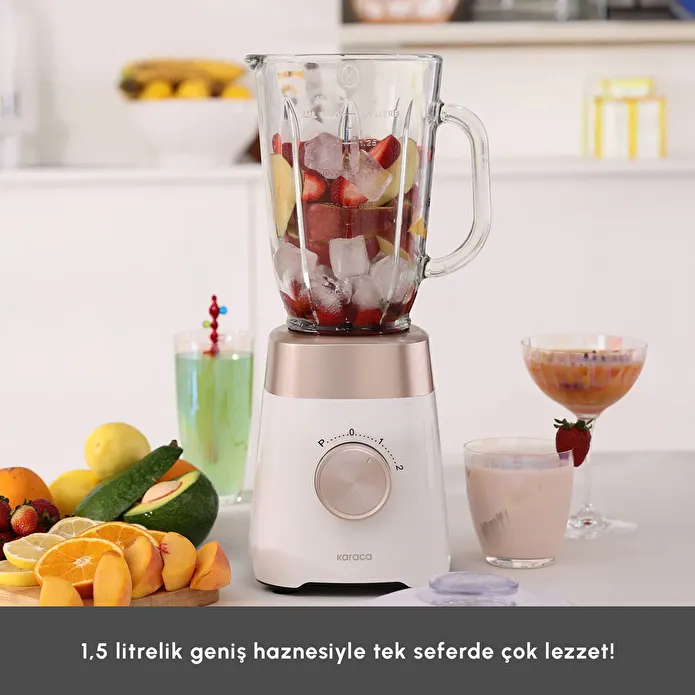 Karaca Multiblend Smoothie Blender Krem 1000W