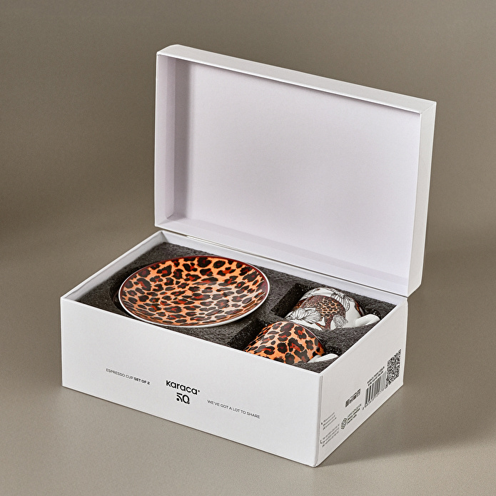 Karaca Tiger 2 Kişilik Kahve Fincan Takımı 80 ml