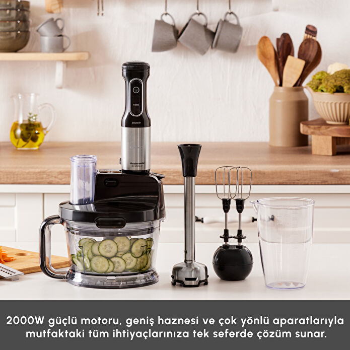 Karaca Mastermaid Prosteel Mutfak Robotu 2000W Siyah