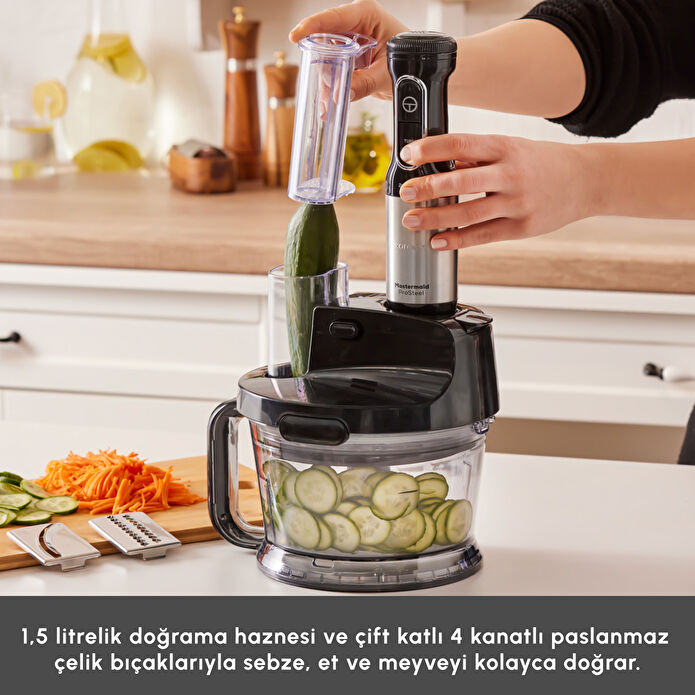 Karaca Mastermaid Prosteel Mutfak Robotu 2000W Siyah