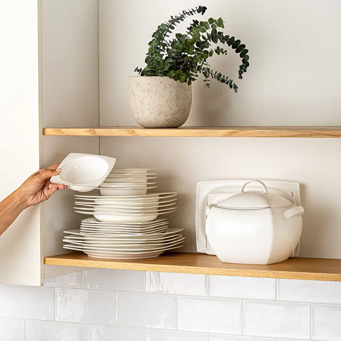 Emsan Zencerek Fine Bone 60 Parça 12 Kişilik Kare Yemek Takımı 