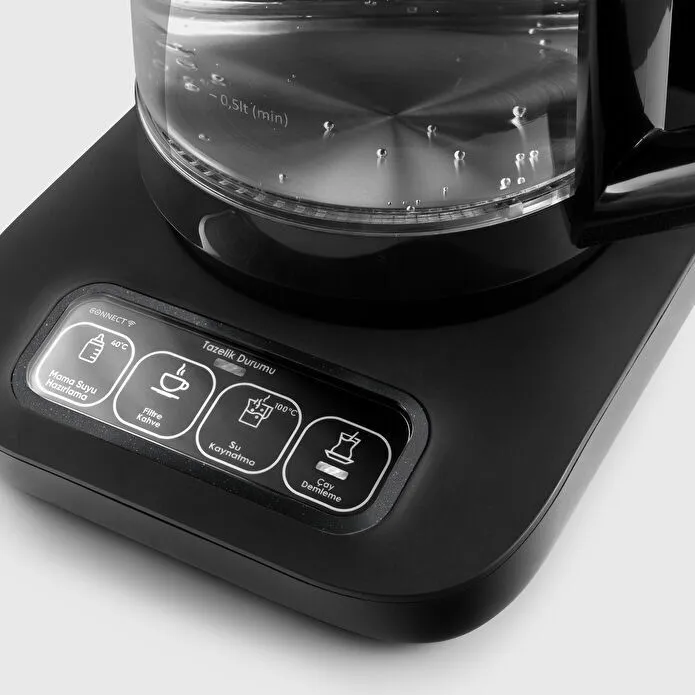 Karaca Robotea Pro Connect 4 in 1 Konuşan Cam Çay Makinesi Graphite