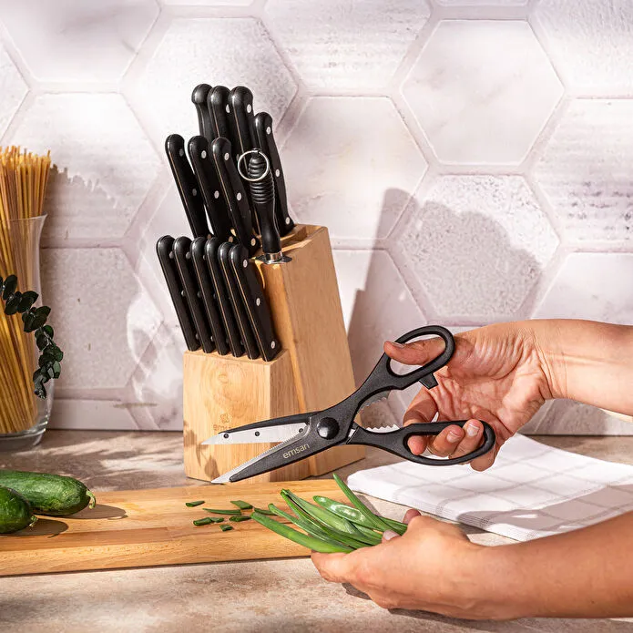 Emsan Universal 15 Parça Standlı Bıçak Seti