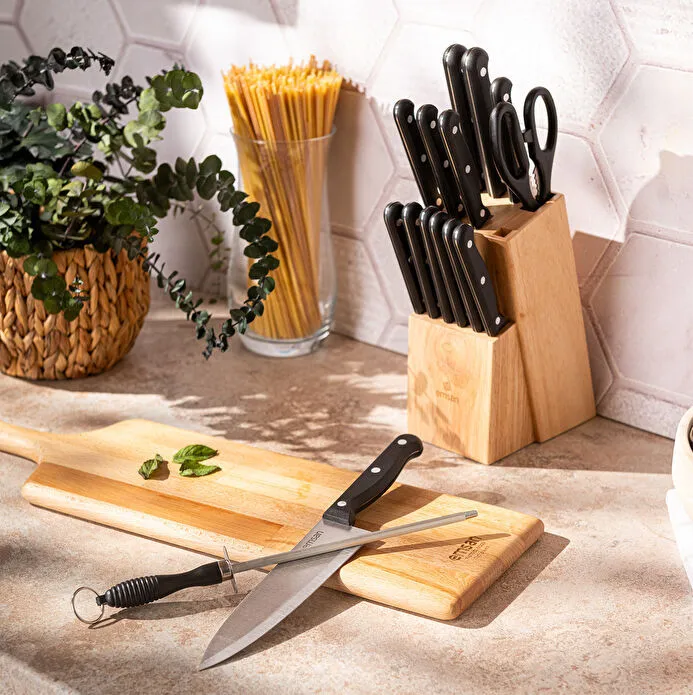 Emsan Universal 15 Parça Standlı Bıçak Seti