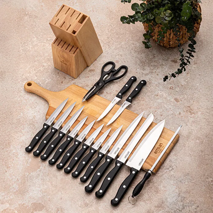 Emsan Universal 15 Parça Standlı Bıçak Seti