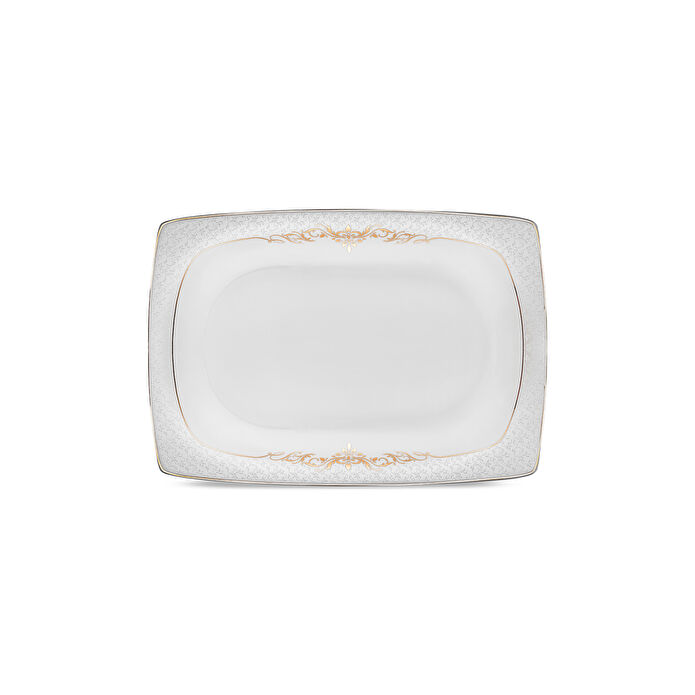 Emsan Lorella Fine Bone 61 Parça 12 Kişilik Kare Yemek Takımı Gold