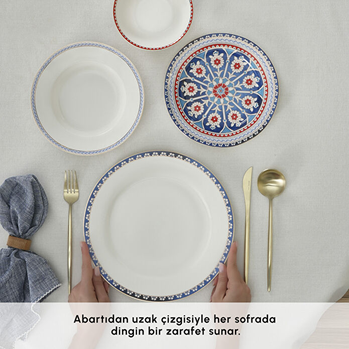 Karaca Elegance Bone Ancient 24 Parça 6 Kişilik Yemek Takımı