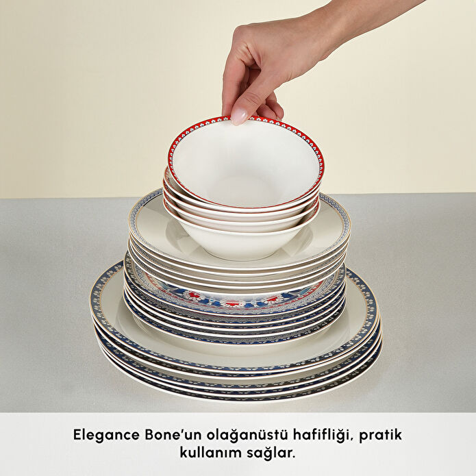 Karaca Elegance Bone Ancient 24 Parça 6 Kişilik Yemek Takımı