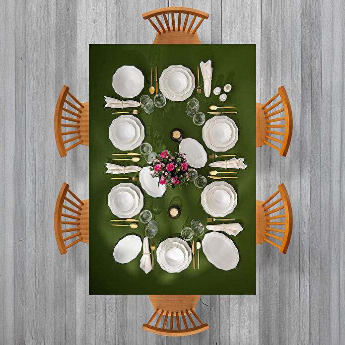 Emsan Maria Fine Bone 59 Parça 12 Kişilik Yuvarlak Yemek Takımı Gold