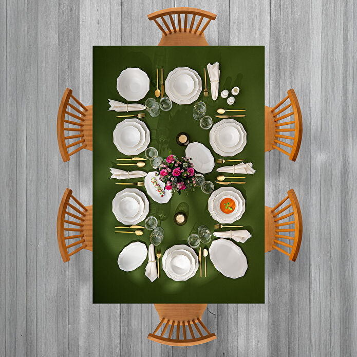 Emsan Maria Fine Bone 59 Parça 12 Kişilik Yuvarlak Yemek Takımı Gold