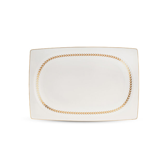 Emsan Başak Fine Bone 60 Parça 12 Kişilik Kare Yemek Takımı Gold