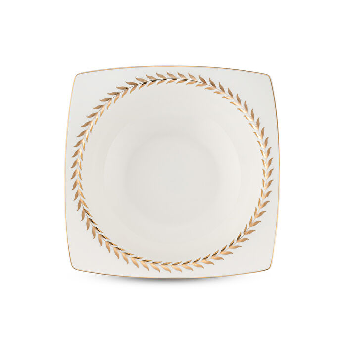 Emsan Başak Fine Bone 60 Parça 12 Kişilik Kare Yemek Takımı Gold