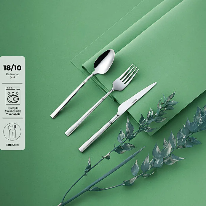 Emsan Penta 18 Parça 6 Kişilik Tatlı Çatal Kaşık Bıçak Seti