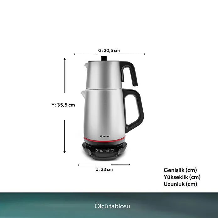 Homend Royaltea 1708H Dokunmatik Konuşan Çay Makinesi