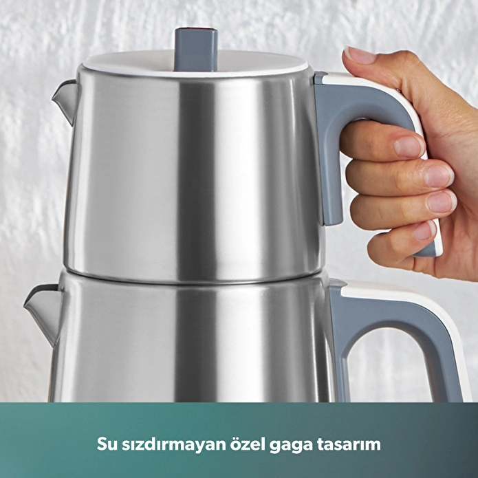 Homend Royaltea 1709H Dokunmatik Konuşan Çelik Çay Makinesi Inox