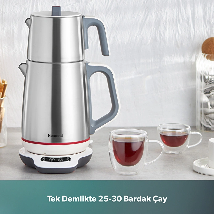 Homend Royaltea 1709H Dokunmatik Konuşan Çelik Çay Makinesi Inox