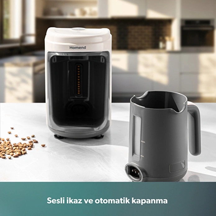 Homend Pottoman 1830h Bulut Kremi Türk Kahve Makinesi