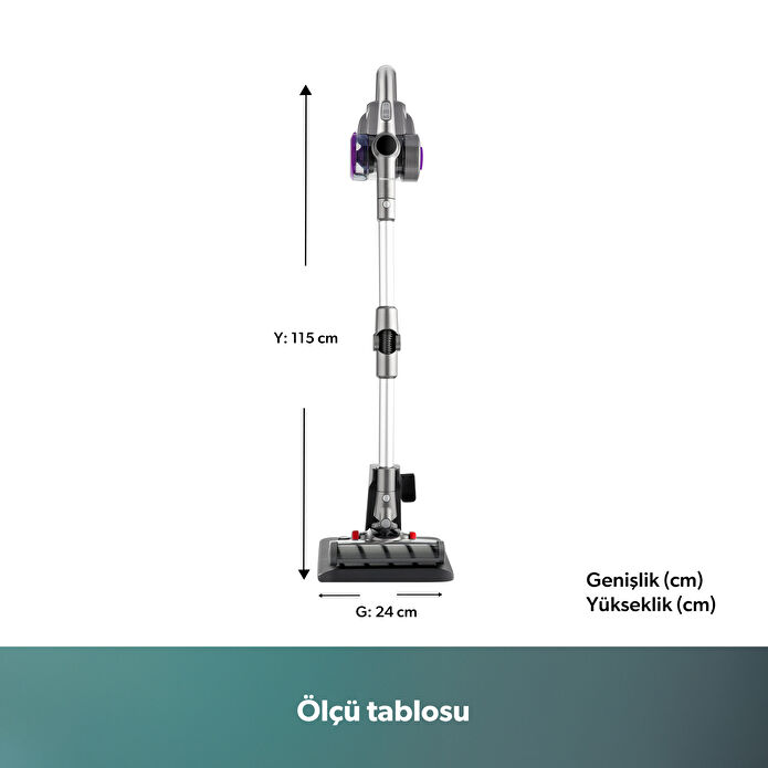 Homend Dustrider 1260h Dikey Şarjlı Kablosuz Süpürge