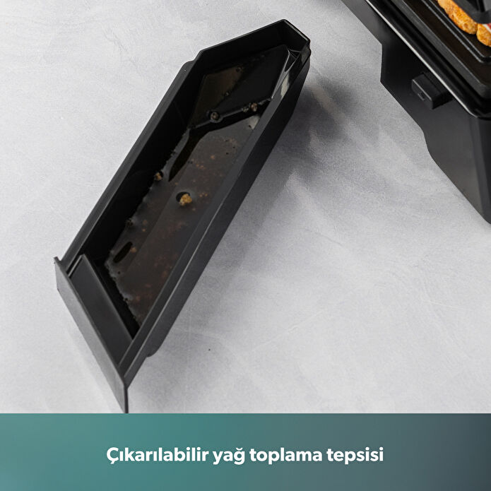 Homend Grilliant 1344H Inox Gövdeli, Döküm Plakalı Tost ve Izgara Makinesi