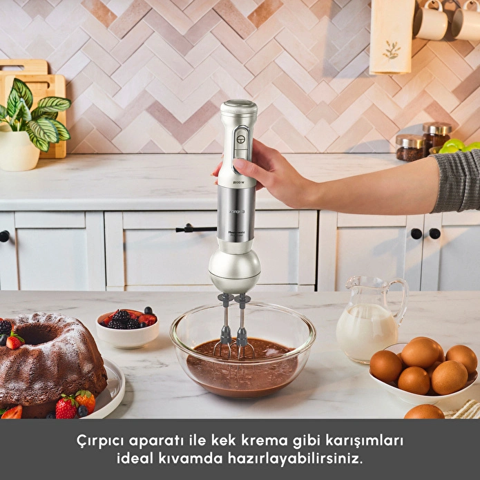 Karaca Mastermaid Prosteel 6 in 1 Uzun Blender Ayaklı 6 Bıçaklı Cam Mutfak Robotu 2500W Swiss Cream