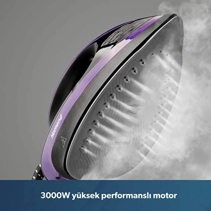 Homend Jetsteam 1173h Buhar Kazanlı Ütü Mor Siyah