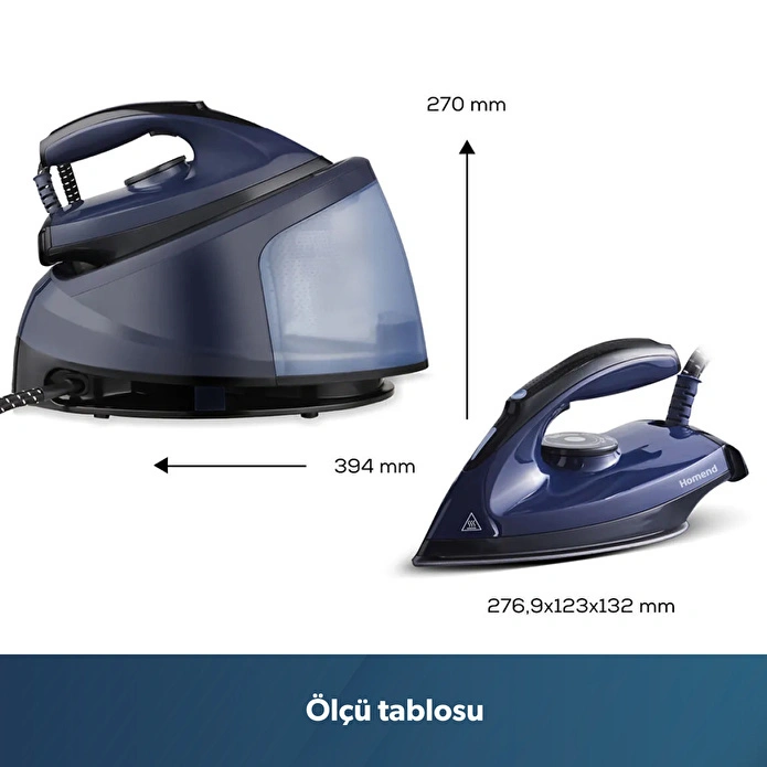 Homend Steamwork 1168H Buhar Kazanlı Ütü Lacivert
