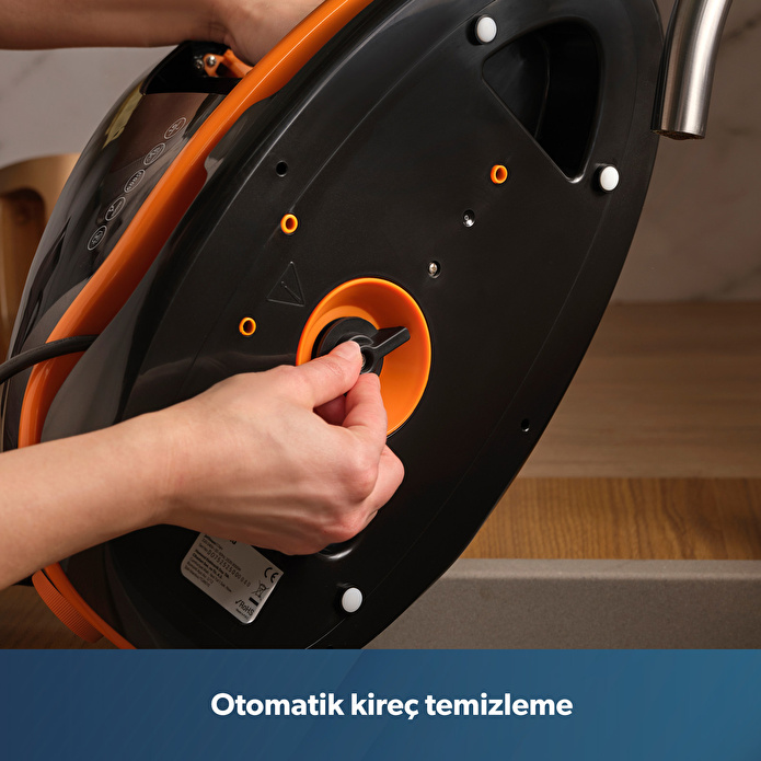 Homend Jetsteam 1174H Otomatik Sıcaklık Ayarlı Buhar Kazanlı Ütü Siyah Turuncu