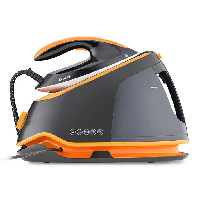 Homend Jetsteam 1174H Otomatik Sıcaklık Ayarlı Buhar Kazanlı Ütü Siyah Turuncu