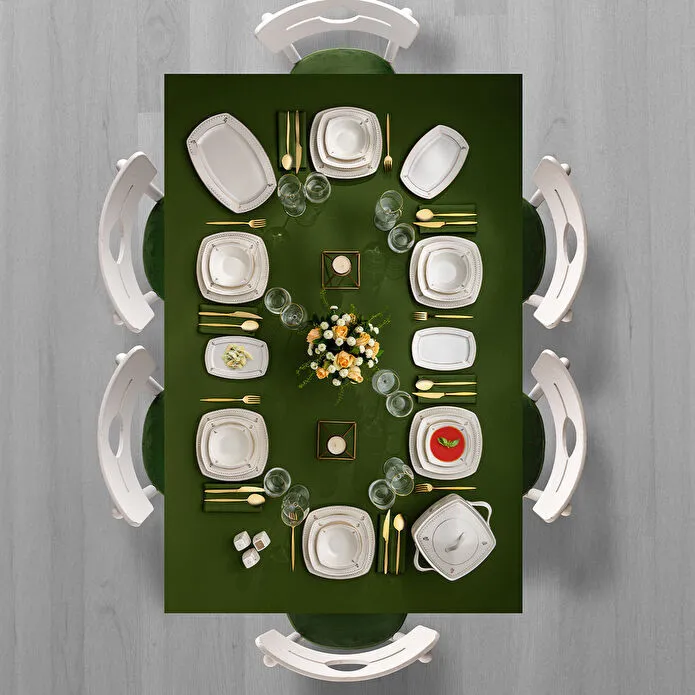 Emsan Belinda 60 Parça Yarım Kare 12 Kişilik Yemek Takımı