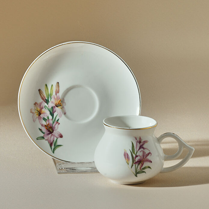 Karaca Botanik 6 Kişilik Kahve Fincan Takımı 80 ml