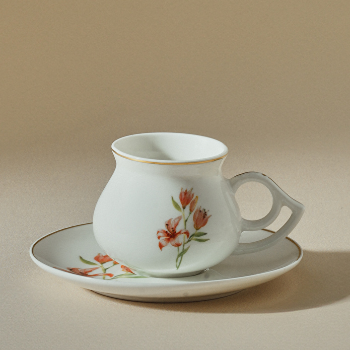 Karaca Botanik 6 Kişilik Kahve Fincan Takımı 80 ml