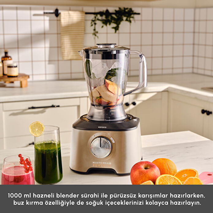 Karaca Mastermaid Power Max 11 in 1 2500w Mutfak Robotu Mineral Gold