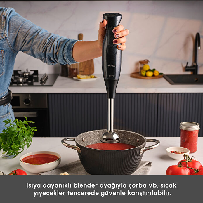 Karaca Mutfak Robotu 2000W Shiny Black